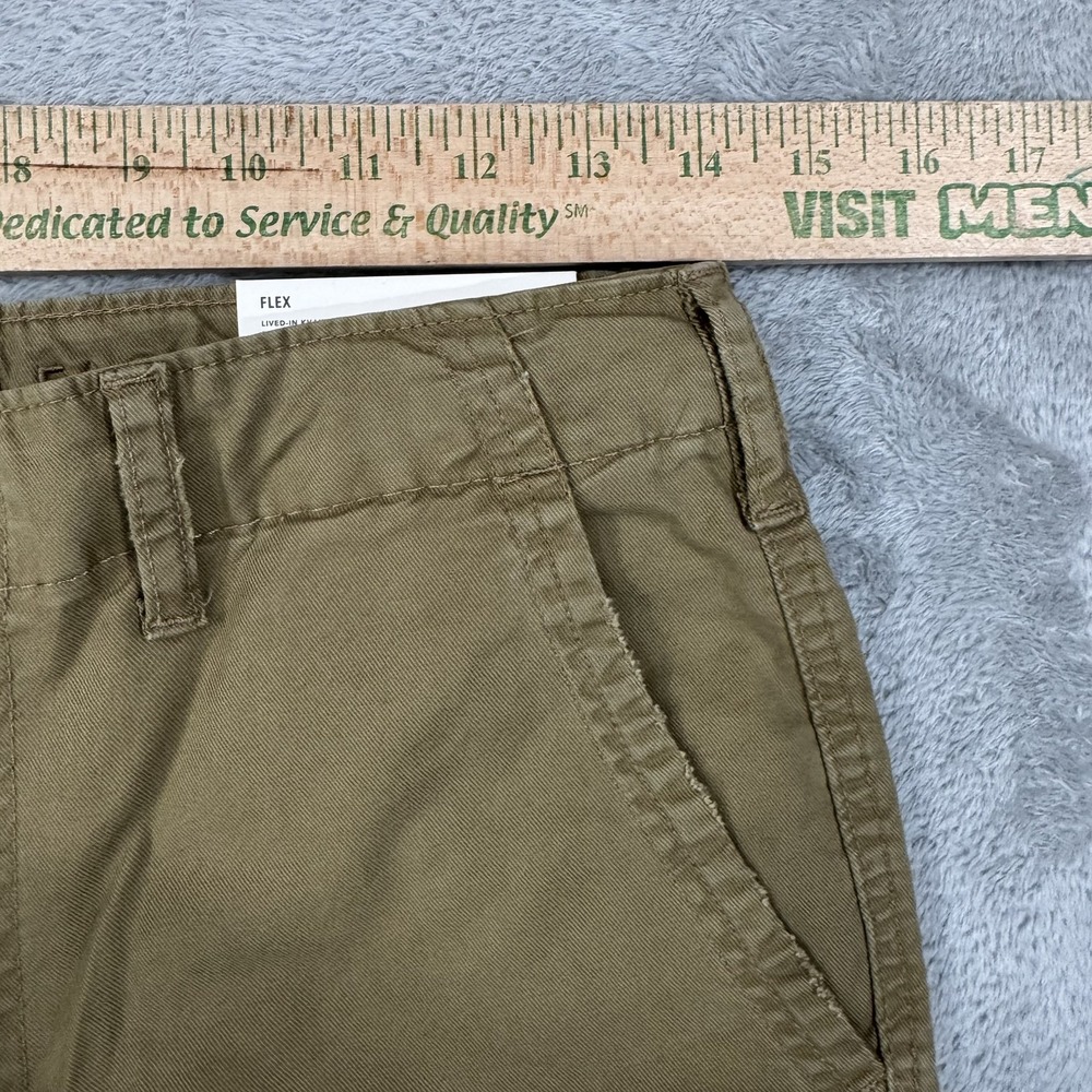 NWT American Eagle Shorts Mens 28x12 Brown Flat Front Chino Longer Length Flex - Picture 11 of 15